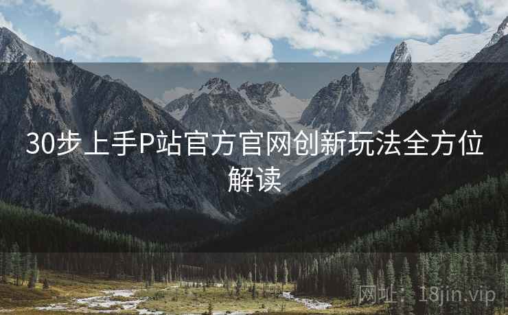 30步上手P站官方官网创新玩法全方位解读